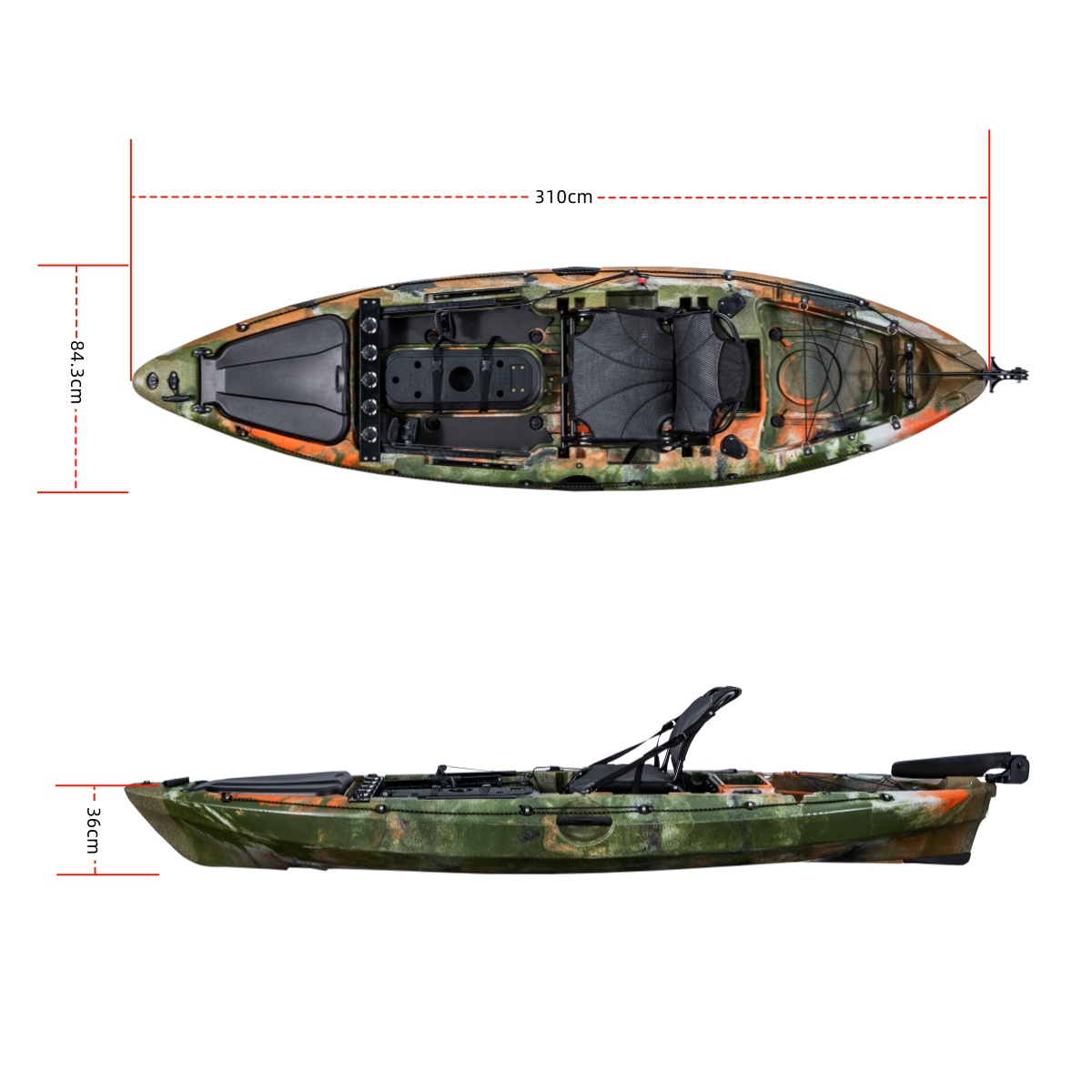 일류 싱글 낚시 카약 플라스틱 보트 낚시, 카누 카약  - Fishing Rod Holder 리뷰 및 가격
