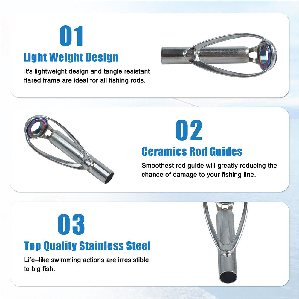 10개 낚싯대 가이드 팁 수리 키트 2.2mm-4.0m - Fishing Rod Tip Replacement 리뷰 및 가격